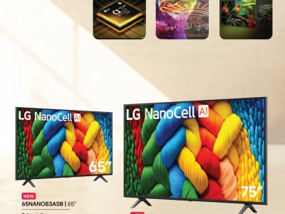 LG nanocell ai 65NANO83ASB 50% OFF (9 MONTH)