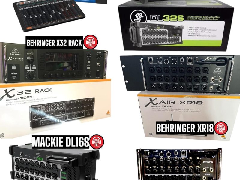 Behringer X32, Midas M32 LIVE, Yamaha MGX, Soundcraft Ui24R, PreSonus StudioLive 32SC,